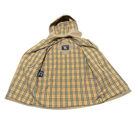 Burberry London Trench Coat Detachable Liner Hood Nova Check Beige Men US Size L - Picture 8 of 13
